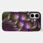 抽象芸術カラフルバイオレットパープルカーキフラクタルアート Case-Mate iPhoneケース (裏面 (横))