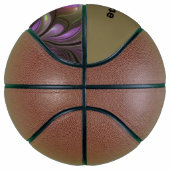 抽象芸術カラフルバイオレットパープルカーキフラクタル名 バスケットボール (右)