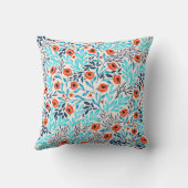 抽象芸術カラフルバラ:ヴィンテージフローラ クッション (裏面)