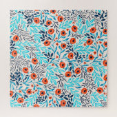 抽象芸術カラフルバラ:ヴィンテージフローラ ジグソーパズル (横)