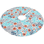 抽象芸術カラフルバラ:ヴィンテージフローラ ブラッシュドポリエステルツリースカート (アングル)