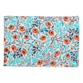 抽象芸術カラフルバラ:ヴィンテージフローラ 枕カバー (裏面)