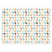 抽象芸術カラフルバーズミッドセンチュリーレトロ テーブルクロス (正面(横))