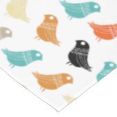 抽象芸術カラフルバーズミッドセンチュリーレトロ テーブルクロス (アングル)