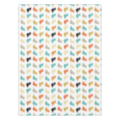 抽象芸術カラフルバーズミッドセンチュリーレトロ テーブルクロス (正面)