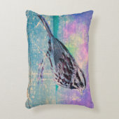 抽象芸術カラフルバードアート：ソング鮮やかバード アクセントクッション (正面(垂直))