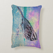 抽象芸術カラフルバードアート：ソング鮮やかバード アクセントクッション (裏面(縦))