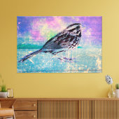 抽象芸術カラフルバードアート：ソング鮮やかバード キャンバスプリント (インサイチュ (リビング))