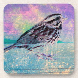 抽象芸術カラフルバードアート：ソング鮮やかバード コースター