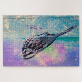 抽象芸術カラフルバードアート:ソング鮮やかバード ジグソーパズル (横)