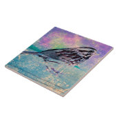 抽象芸術カラフルバードアート：ソング鮮やかバード タイル (側面)