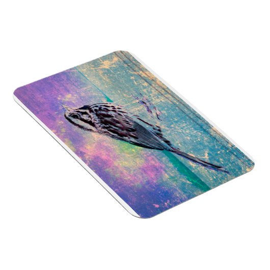 抽象芸術カラフルバードアート:ソング鮮やかバード マグネット (右側)