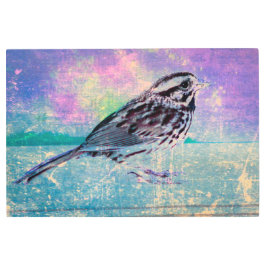 抽象芸術カラフルバードアート:ソング鮮やかバード メタルプリント