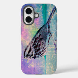 抽象芸術カラフルバードアート：ソング鮮やかバード iPhone 16ケース