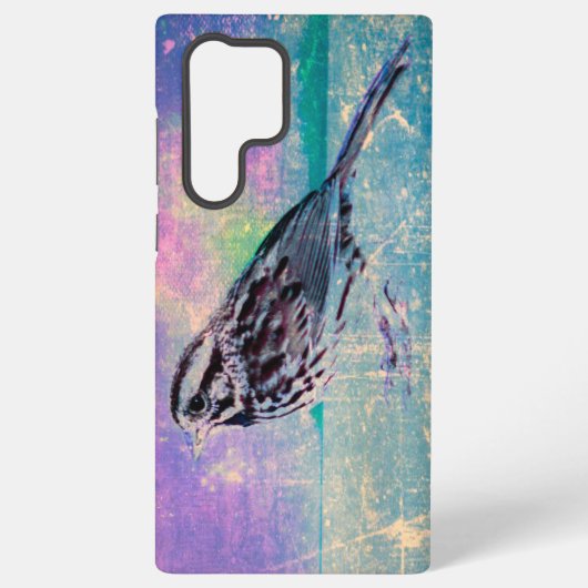 抽象芸術カラフルバードアート：ソング鮮やかバード SAMSUNG GALAXYケース (裏面)