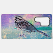 抽象芸術カラフルバードアート：ソング鮮やかバード SAMSUNG GALAXYケース (裏面横)