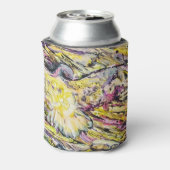 抽象芸術カラフルバードホークアートイエロー 缶クーラー (缶裏面)