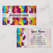 抽象芸術カラフルパステルパターン#4 名刺 (正面/裏面)