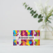 抽象芸術カラフルパステルパターン#4 名刺 (スタンド正面)