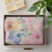 抽象芸術カラフルパステルフラワーフローラルパターン 薄葉紙 (ギフト)