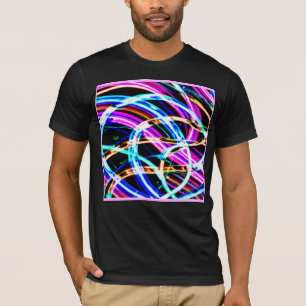 抽象芸術カラフルパターンのネオンデザイン Tシャツ