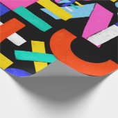 抽象芸術カラフルパターンの中に愛という言葉を入れる ラッピングペーパー (角)