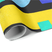 抽象芸術カラフルパターンの中に愛という言葉を入れる ラッピングペーパー (ロールコーナー)