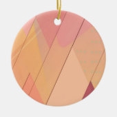 抽象芸術カラフルパターン セラミックオーナメント (正面)