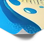 抽象芸術カラフルパターン ポスター (角)