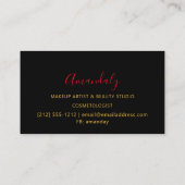 抽象芸術カラフルパレットメイクアップアーティストレインボー 名刺 (裏面)