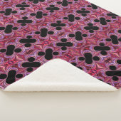 抽象芸術カラフルパーセント記号フラクタルパターン シェルパブランケット (3/4)