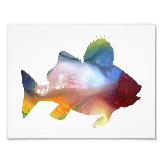 抽象芸術カラフルパーチシルエット フォトプリント (正面)