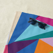 抽象芸術カラフルビーチ文字付きカスタム ビーチタオル (インサイチュ)