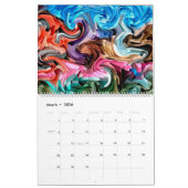 抽象芸術カラフルファインアートバイシェルリフィッツパトリック カレンダー (3月 2026)
