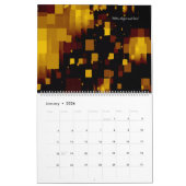 抽象芸術カラフルファインアートバイシェルリフィッツパトリック カレンダー (1月 2026)