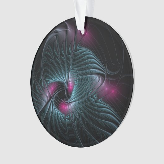 抽象芸術カラフルファンタジーフラクタル オーナメント (正面)