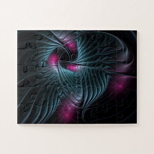 抽象芸術カラフルファンタジーフラクタル ジグソーパズル (横)