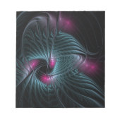 抽象芸術カラフルファンタジーフラクタル ノートパッド (正面)