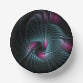 抽象芸術カラフルファンタジーフラクタル ペーパーボウル (正面)