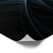 抽象芸術カラフルファンタジーフラクタル ポスター (角)