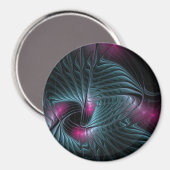 抽象芸術カラフルファンタジーフラクタル マグネット (正面/裏面)