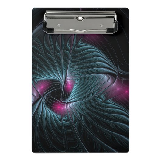 抽象芸術カラフルファンタジーフラクタル ミニクリップボード (正面)