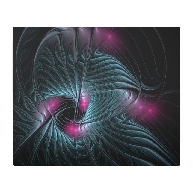 抽象芸術カラフルファンタジーフラクタル メタルプリント (正面)