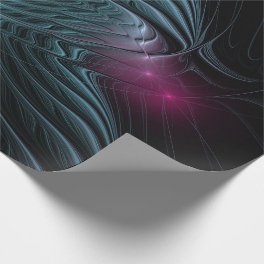 抽象芸術カラフルファンタジーフラクタル ラッピングペーパー (角)