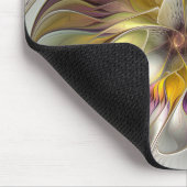 抽象芸術カラフルファンタジーフラワーフラクタルアート文字 マウスパッド (コーナー)