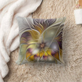 抽象芸術カラフルファンタジーフラワーフラクタルアート クッション (ブランケット)