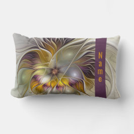 抽象芸術カラフルファンタジーフラワーフラクタル名 ランバークッション