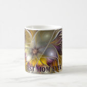 抽象芸術カラフルファンタジーフラワーフラッ最高のクラママ コーヒーマグカップ (中央)