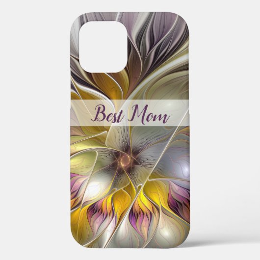 抽象芸術カラフルファンタジーフラワーフラッ最高のクラママ Case-Mate iPhoneケース (裏面)