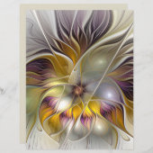 抽象芸術カラフルファンタジーフラワーモダンフラクタル (正面/裏面)